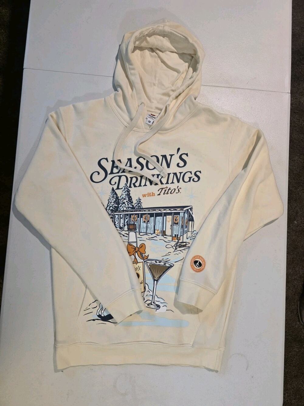 Titos Christmas Sweater Size M Hoodie Titos Vodka Seasons Drinking Holidays